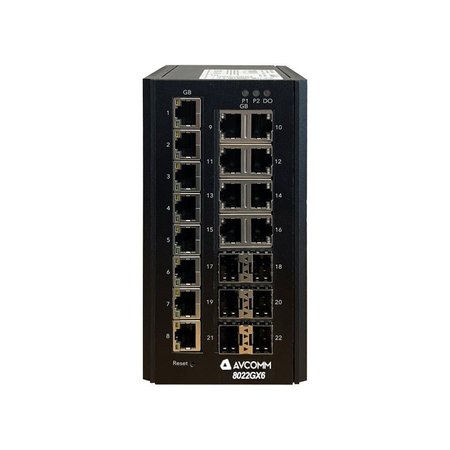 AVCOMM 22-Port Fully Managed Industrial Ethernet Switch 8022GX6